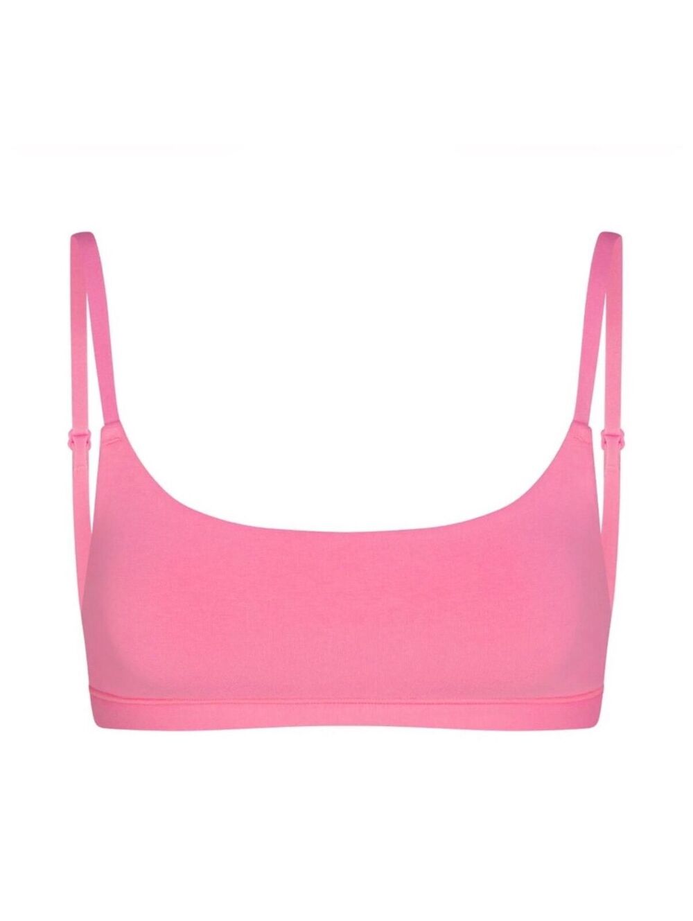 (LARGE) NWT SKIMS COTTON JERSEY SCOOP BRALETTE SUGAR PINK